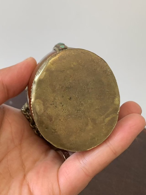 古玩玉器瑪瑙鑲嵌多寶壺真品鑒賞圖