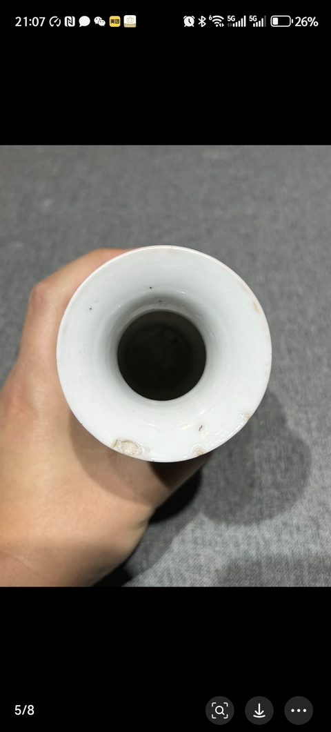 古玩陶瓷花鳥紋粉彩瓶真品鑒賞圖
