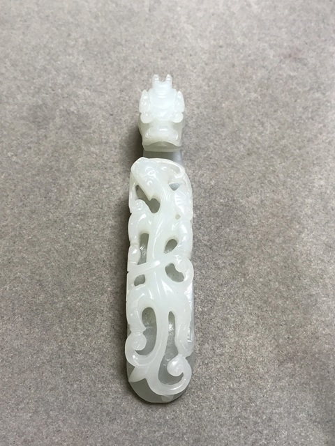 古玩玉器和田玉雕“蒼龍教子”帶鉤真品鑒賞圖
