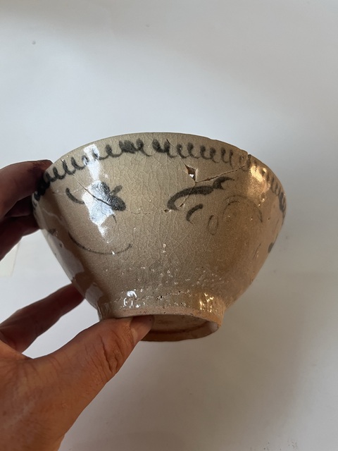 古玩陶瓷明代青花碗拍賣,當前價格20元