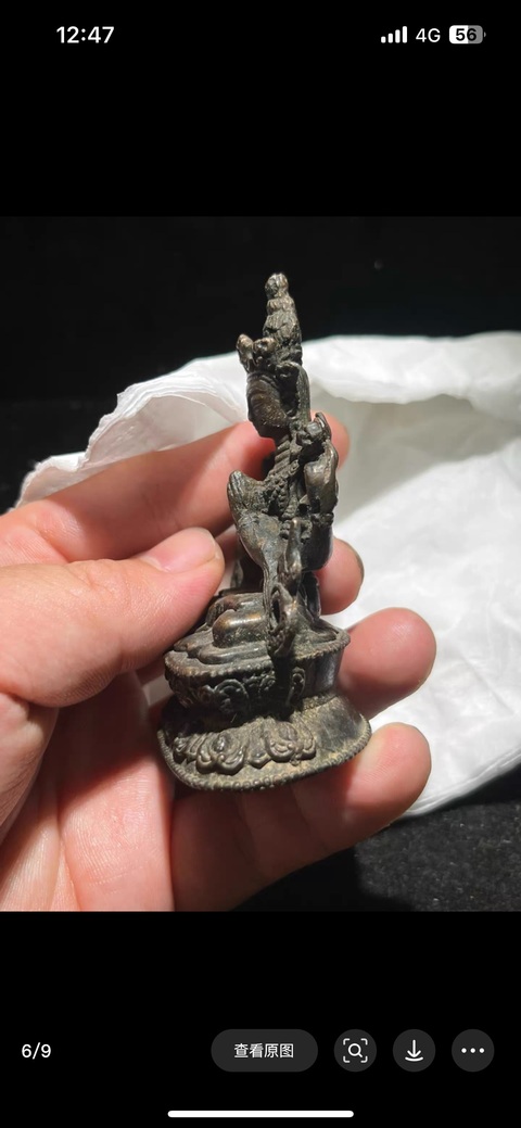 古玩銅器銅四臂觀音真品鑒賞圖