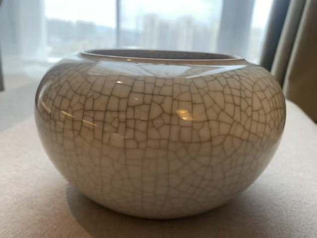 古玩陶瓷哥釉水洗真品鑒賞圖