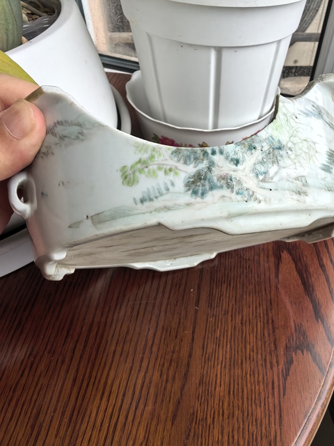 古玩陶瓷晚清淺降彩一品鍋真品鑒賞圖