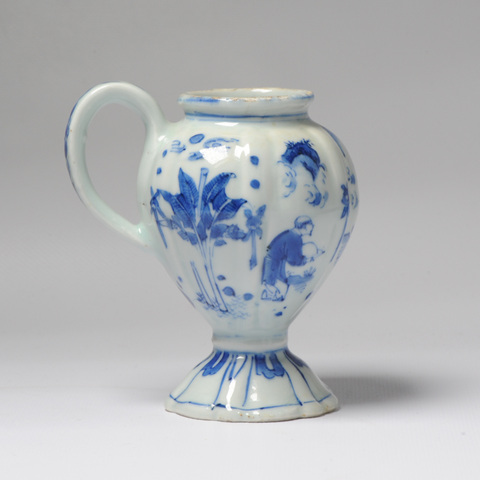 古玩陶瓷人物紋青花罐真品鑒賞圖