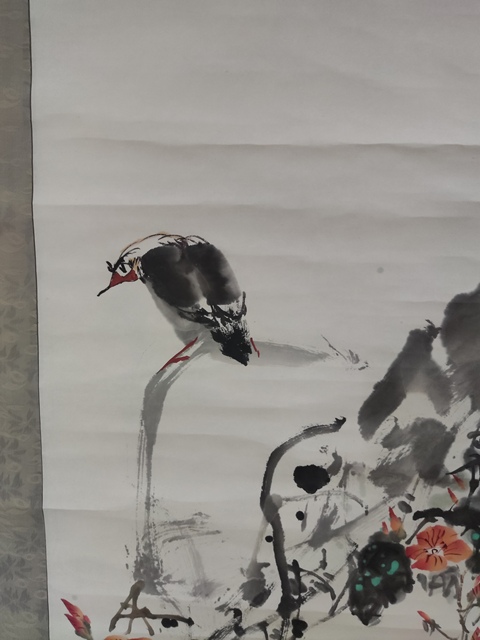 古玩字畫原裝原裱名家張君民 花鳥拍賣，當前價格10元