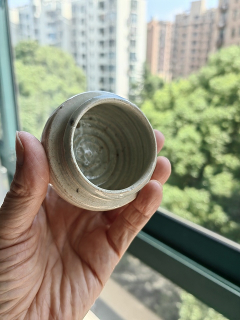古玩陶瓷景德鎮(zhèn)窯系青白釉茶入真品鑒賞圖