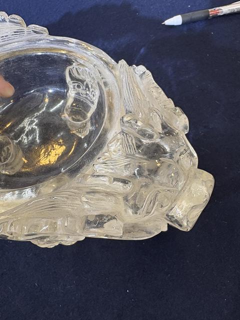 古玩玉器水晶獸耳爐真品鑒賞圖
