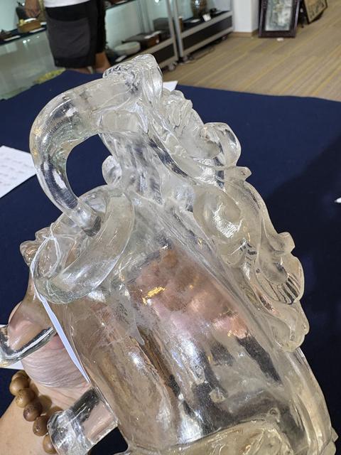古玩玉器水晶獸耳爐真品鑒賞圖