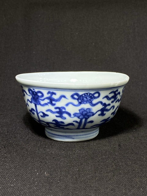 古玩陶瓷雍正青花茶圓真品鑒賞圖