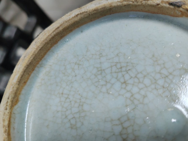 古玩陶瓷雙象鼻耳黃釉尊真品鑒賞圖