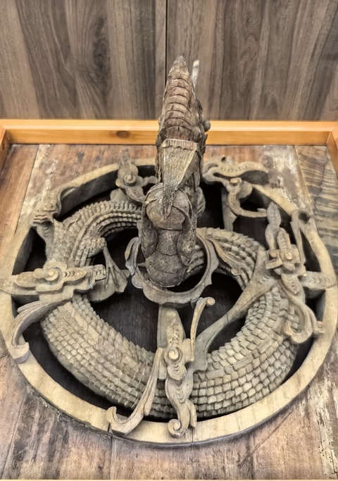 古玩雜項木雕龍紋藻井真品鑒賞圖
