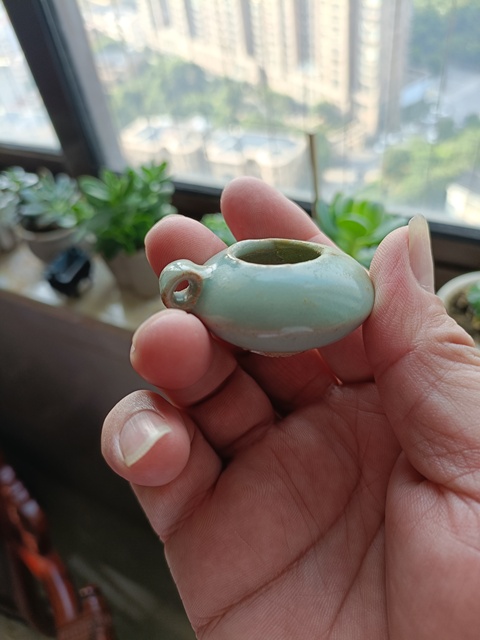 古玩陶瓷館藏級珍品南宋精品龍泉青瓷鳥食罐拍賣，當前價格2980元