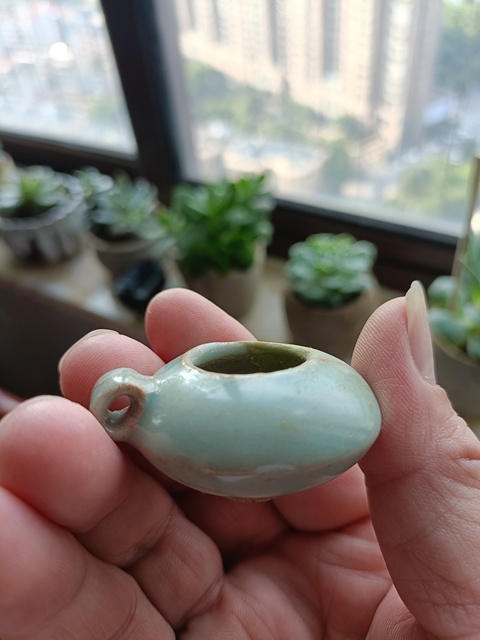 古玩陶瓷館藏級珍品南宋精品龍泉青瓷鳥食罐拍賣，當前價格2980元