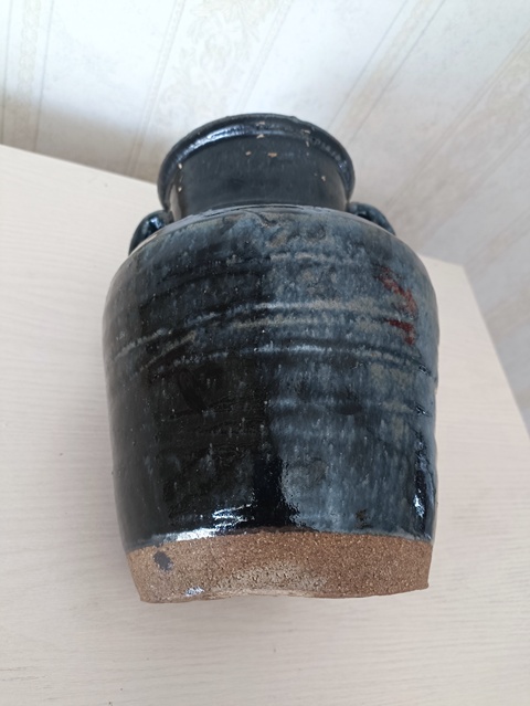 古玩陶瓷黑釉雙系罐真品鑒賞圖
