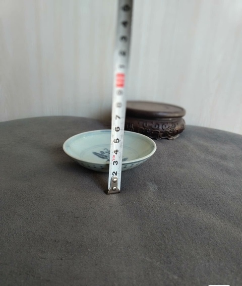 古玩陶瓷花鳥紋青花臥足洗真品鑒賞圖