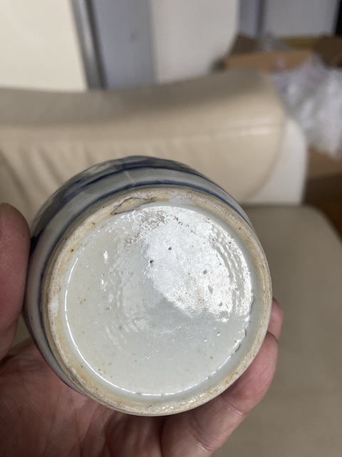 古玩陶瓷清中期青花龍紋長頸瓶真品鑒賞圖