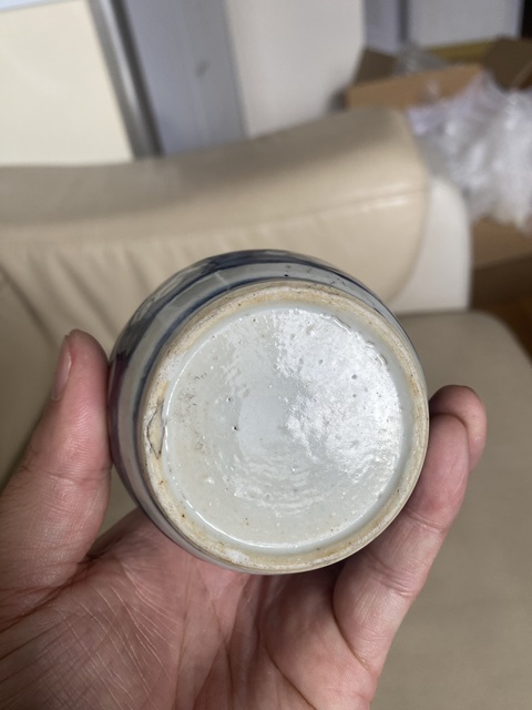 古玩陶瓷清中期青花龍紋長頸瓶真品鑒賞圖