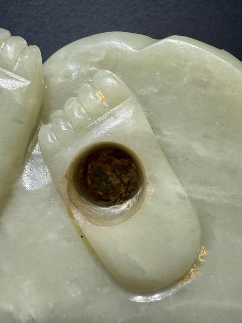 古玩玉器清代黃玉雕件真品鑒賞圖