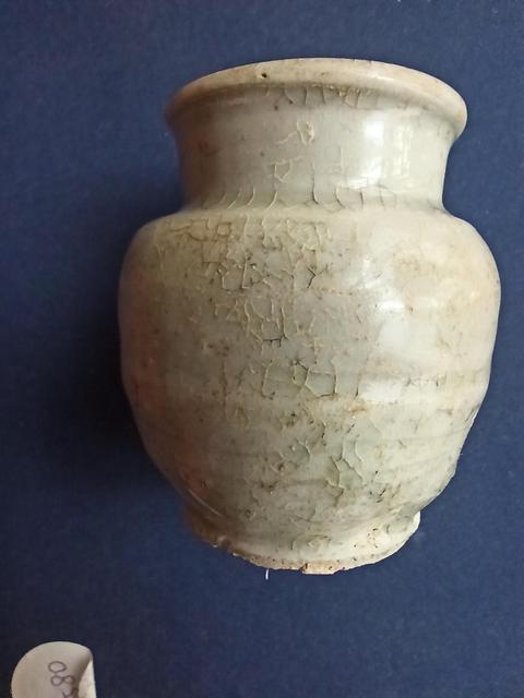 古玩陶瓷青白釉茶入真品鑒賞圖