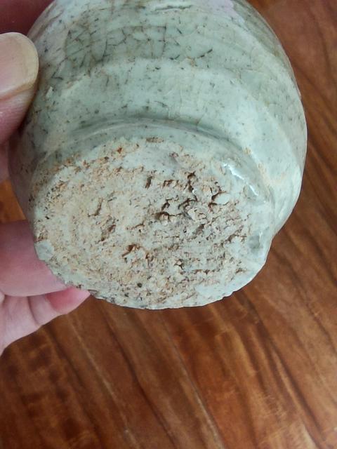 古玩陶瓷青白釉茶入真品鑒賞圖