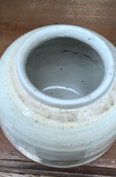 古玩陶瓷白釉蓋罐真品鑒賞圖