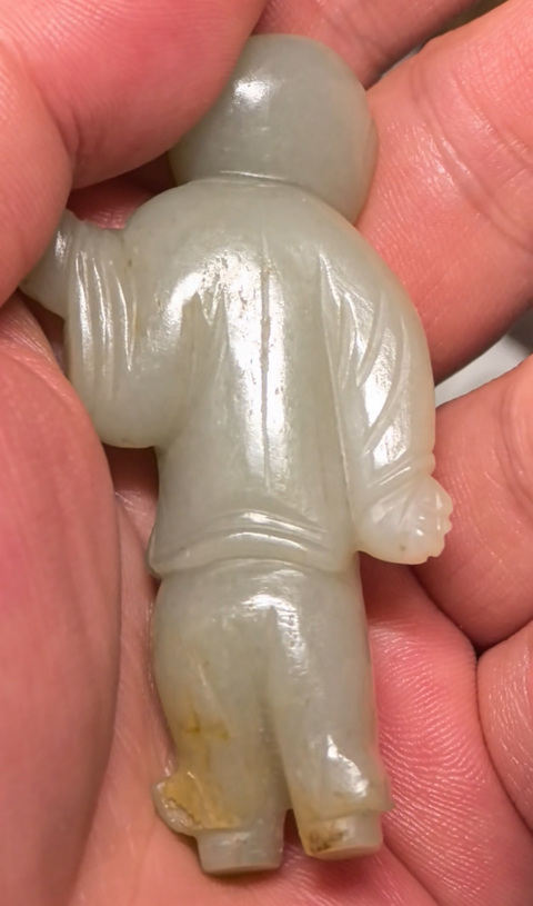 古玩玉器玉童子真品鑒賞圖