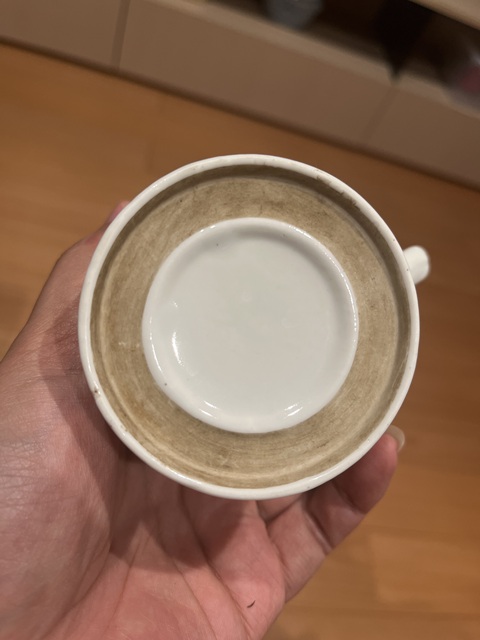 古玩陶瓷粉彩花卉馬克杯真品鑒賞圖