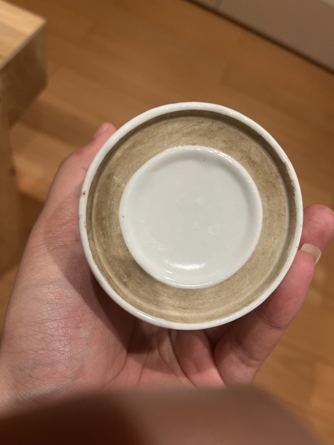 古玩陶瓷粉彩花卉馬克杯真品鑒賞圖