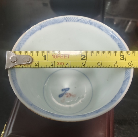古玩陶瓷康熙青花礬紅描金杯真品鑒賞圖