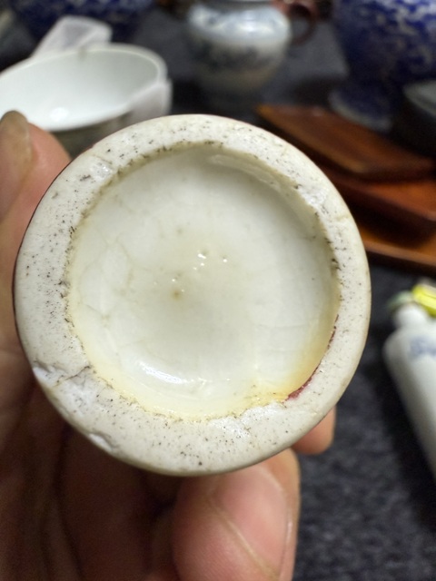 古玩陶瓷清中晚·豇豆紅釉鼻煙壺 真品鑒賞圖