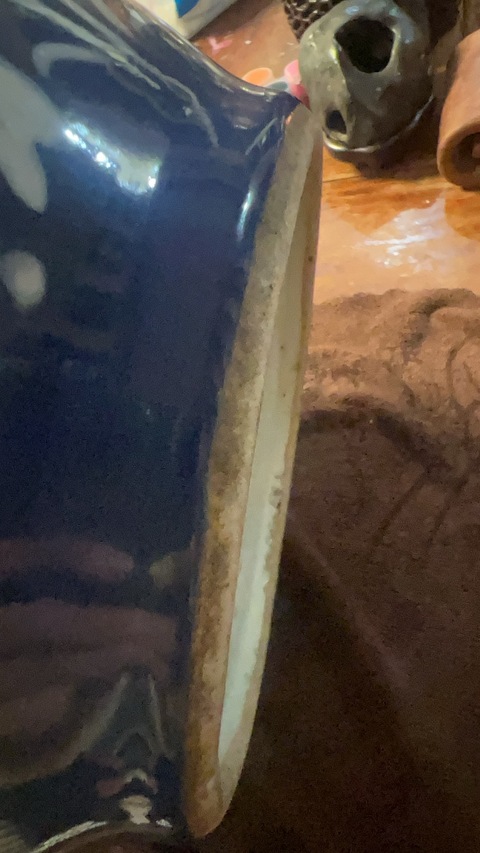 古玩陶瓷霽藍釉堆白花卉紋荸薺瓶真品鑒賞圖