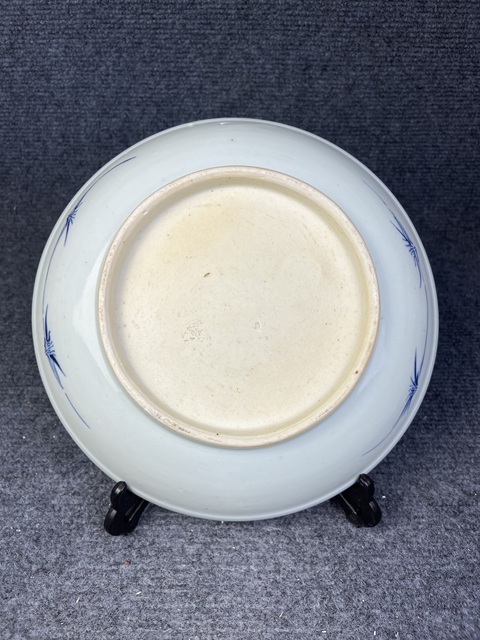 古玩陶瓷雍正青花雙鹿盤拍賣，當前價格9000元
