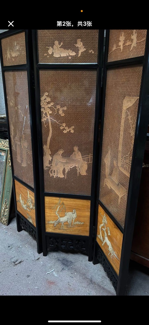 古玩雜項屏風真品鑒賞圖