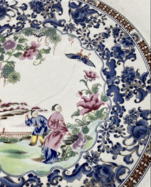古玩陶瓷人物紋盤真品鑒賞圖