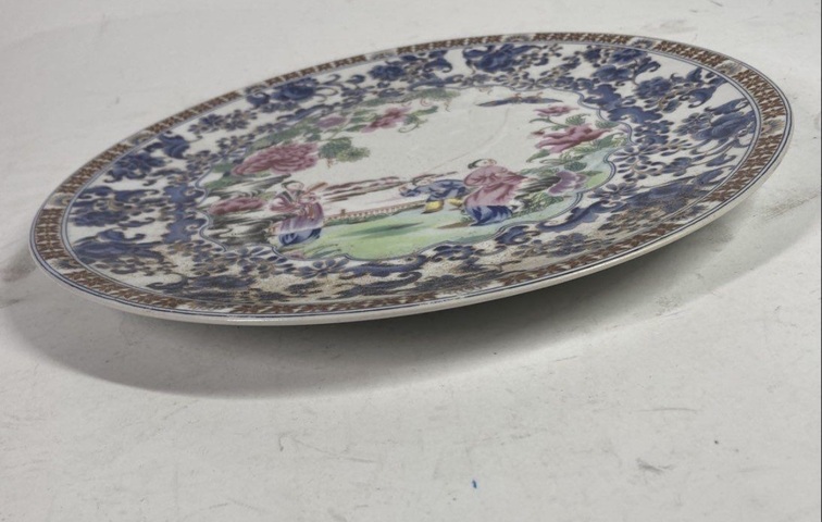 古玩陶瓷人物紋盤真品鑒賞圖