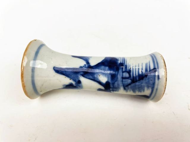 古玩陶瓷清康熙·青花山水人物花觚拍賣，當前價格0元