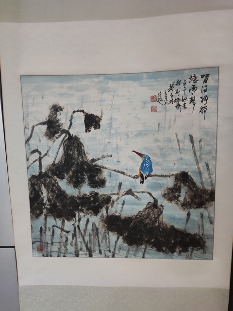 古玩字畫手工原裝原裱已故中美協(xié)名家郝石林 留得殘荷聽雨聲拍賣，當(dāng)前價格10元