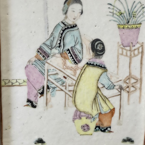 古玩陶瓷淺降彩芝蘭其室文盤拍賣,當前價格6888元