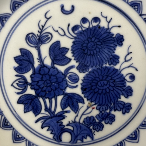 古玩陶瓷青花月影花卉紋盤拍賣,當前價格5888元