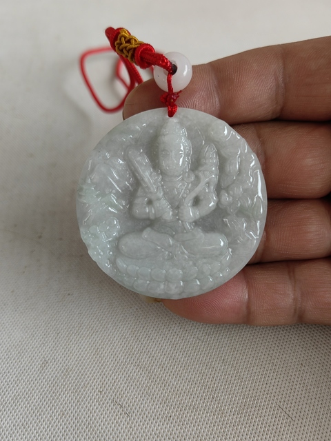 古玩玉器翡翠雕“虛空藏菩薩”掛牌拍賣，當(dāng)前價格398元