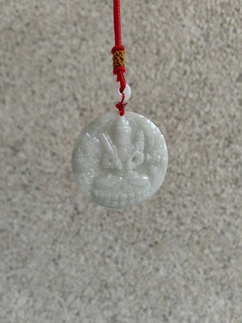 古玩玉器翡翠雕“虛空藏菩薩”掛牌拍賣，當(dāng)前價格398元