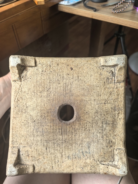 古玩陶瓷淺絳彩人物紋花盆真品鑒賞圖