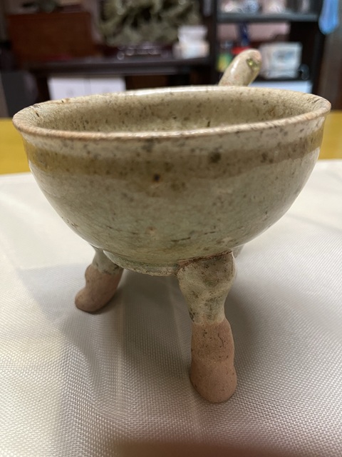 古玩陶瓷南北朝洪州窯三足爐真品鑒賞圖