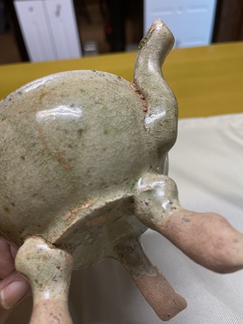 古玩陶瓷南北朝洪州窯三足爐真品鑒賞圖