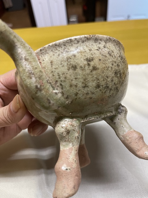 古玩陶瓷南北朝洪州窯三足爐真品鑒賞圖