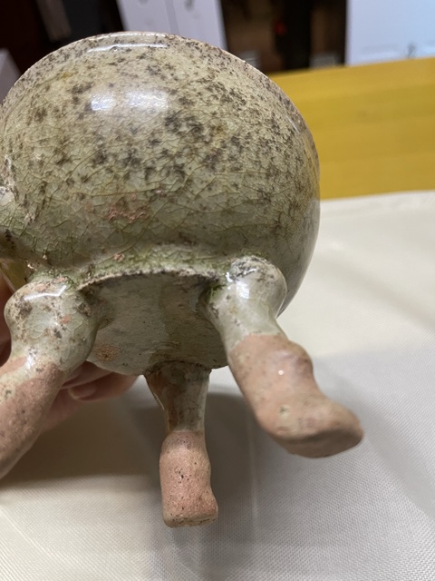 古玩陶瓷南北朝洪州窯三足爐真品鑒賞圖