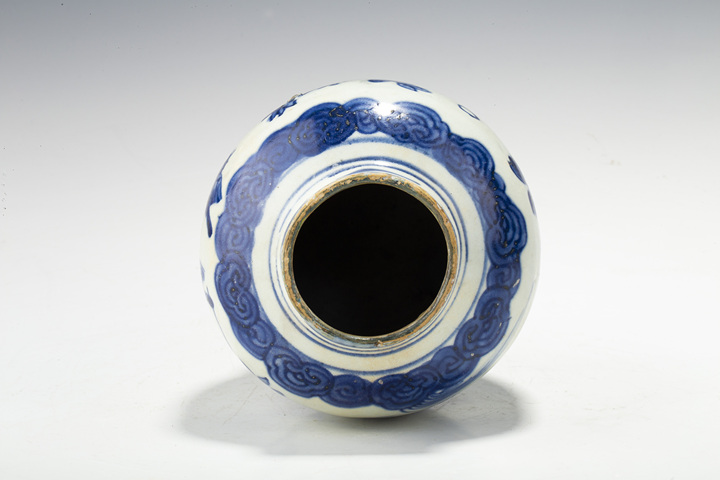 古玩陶瓷明晚·青花花鳥紋罐拍賣，當(dāng)前價(jià)格348元