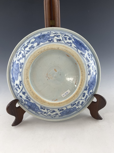 古玩陶瓷青花盤拍賣,當前價格56000元