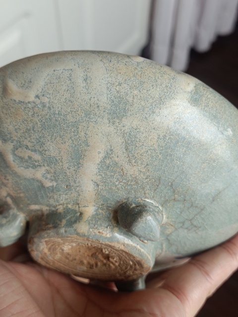 古玩陶瓷龍泉青瓷三足爐拍賣,當前價格2100元