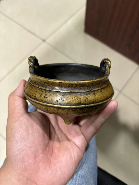 古玩銅器索耳爐真品鑒賞圖
